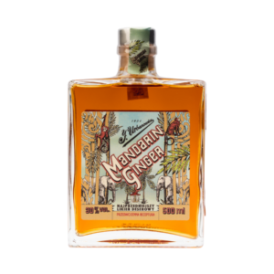 Butelka likieru rzemieślniczego J. Urbanowicz Mandarin Ginger 0,5L – alkohol premium z mandarynką i imbirem