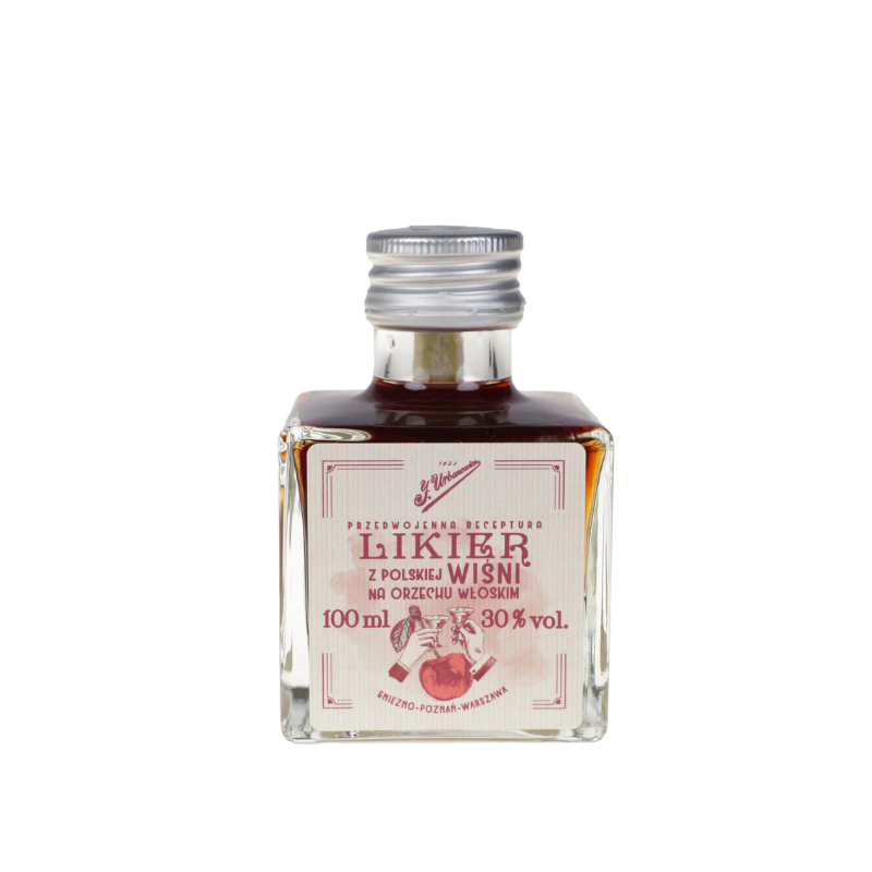 J. Urbanowicz Butelka likieru Polska Wiśnia na Orzechu Włoskim 30% 0,1 l.
