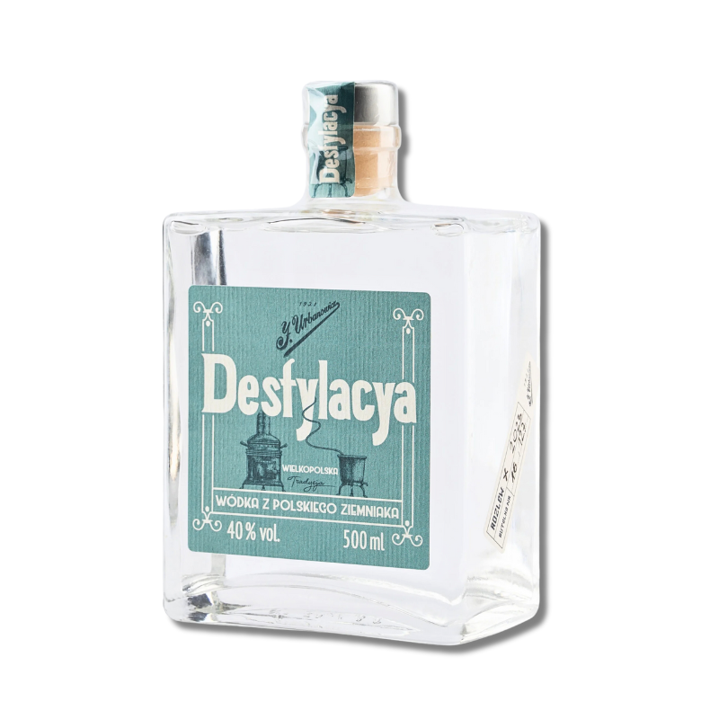 J. Urbanowicz Wódka „Destylacya” 1928 – elegancka wódka ziemniaczana klasy premium, inspirowana przedwojenną tradycją gorzelniczą z Polski.