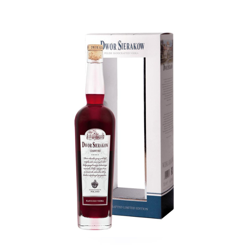 Dwór Sieraków Czarny Bez 0,7L w pudełku – polska wódka smakowa premium