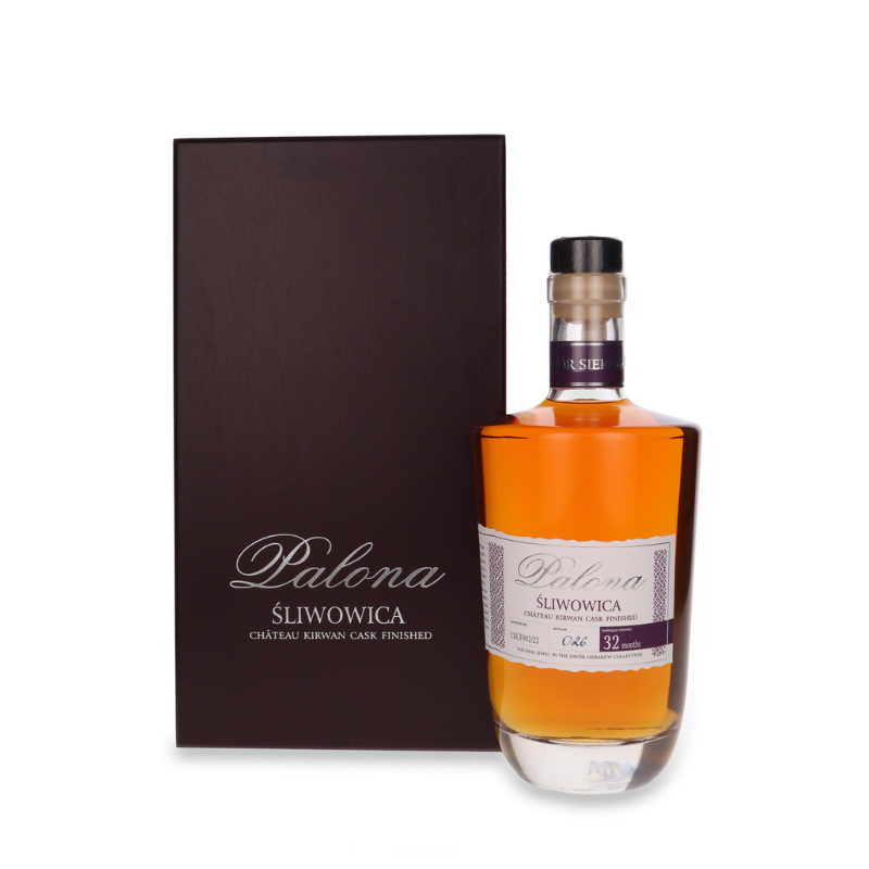 Dwór Sieraków Palona Śliwowica Château Kirwan 52% 0,7L – śliwowica starzona w beczce po winie Bordeaux
