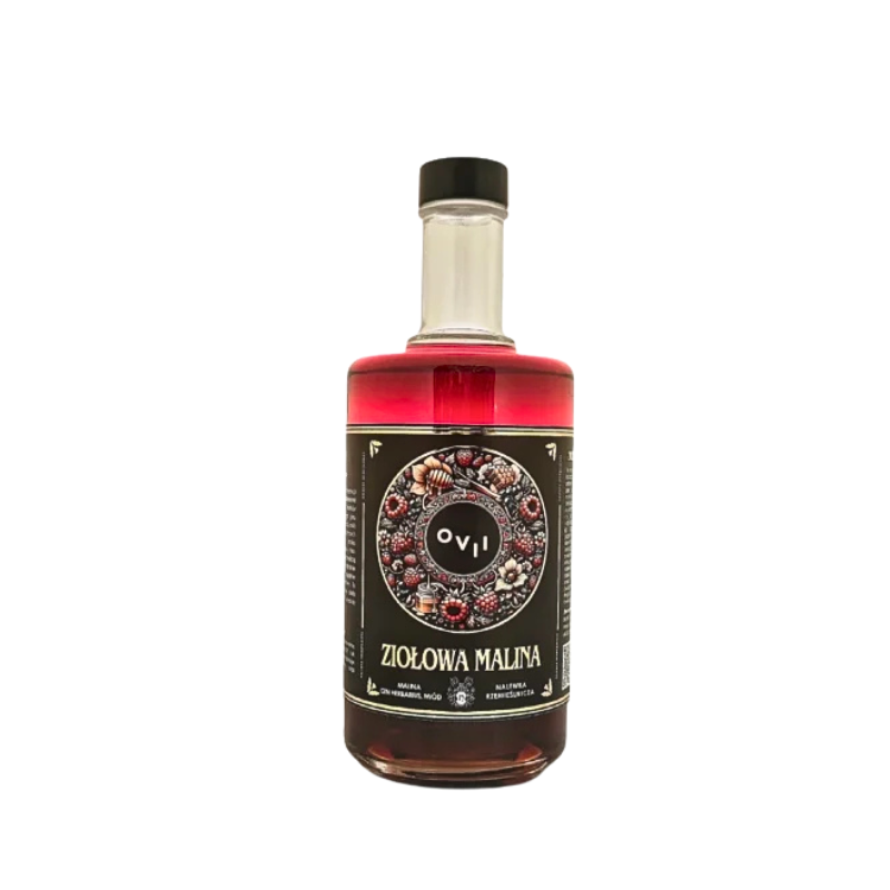 OVII nalewka malinowa ziołowa 500 ml 33 procent