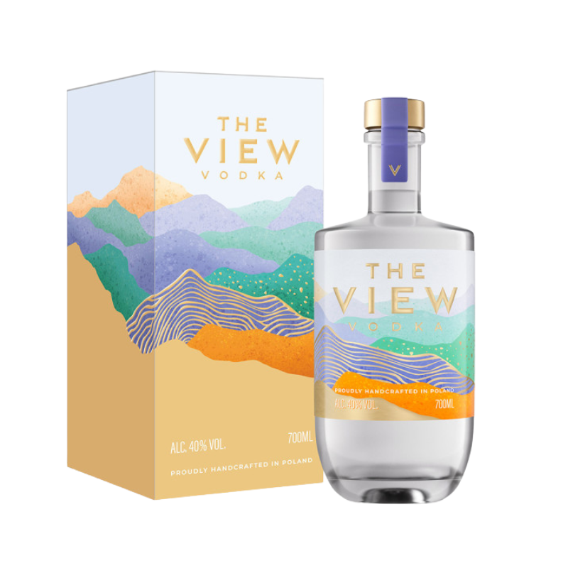 Wódka THE VIEW 40% 0,7L giftbox polska wódka premium z pszenicy ekologicznej