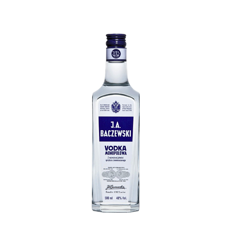 J.A. Baczewski Vodka Monopolowa 0,5 l – wódka ziemniaczana 40%.