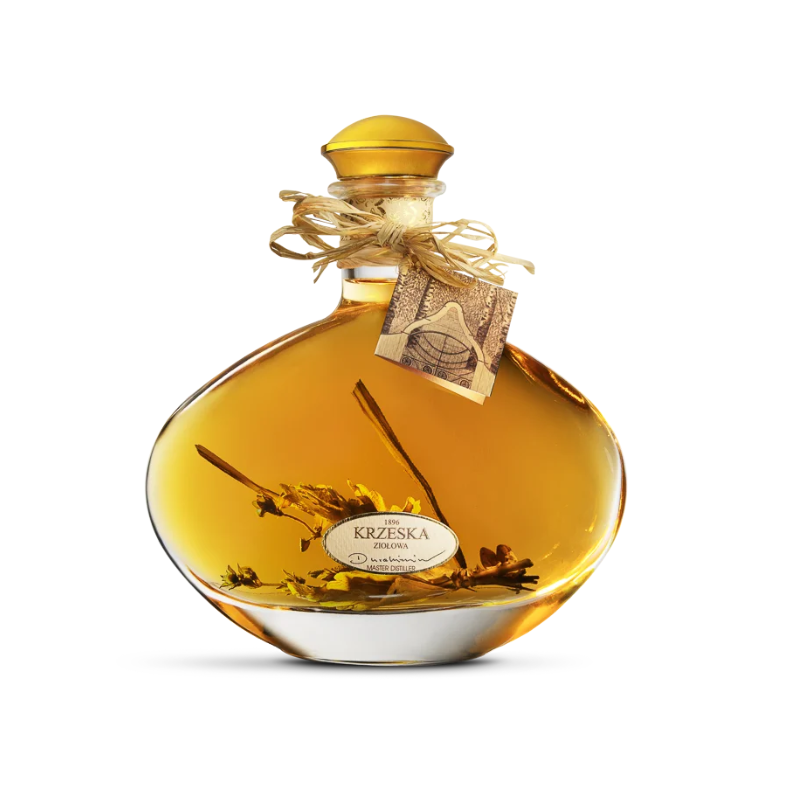 Krzeska Ziołowa 40% 0,7 L – wódka ziołowa z 17 ziół, intensywny aromat i podlaska tradycja.