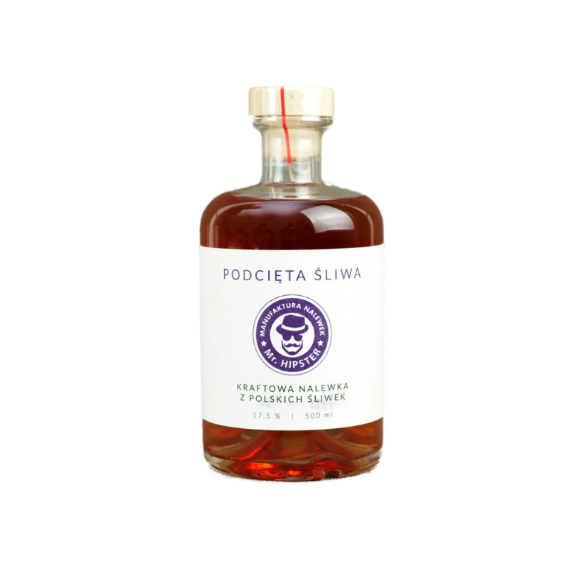 Butelka nalewki Podcięta Śliwa 17,5% 0,5 l – śliwkowa nalewka Mr. Hipster.