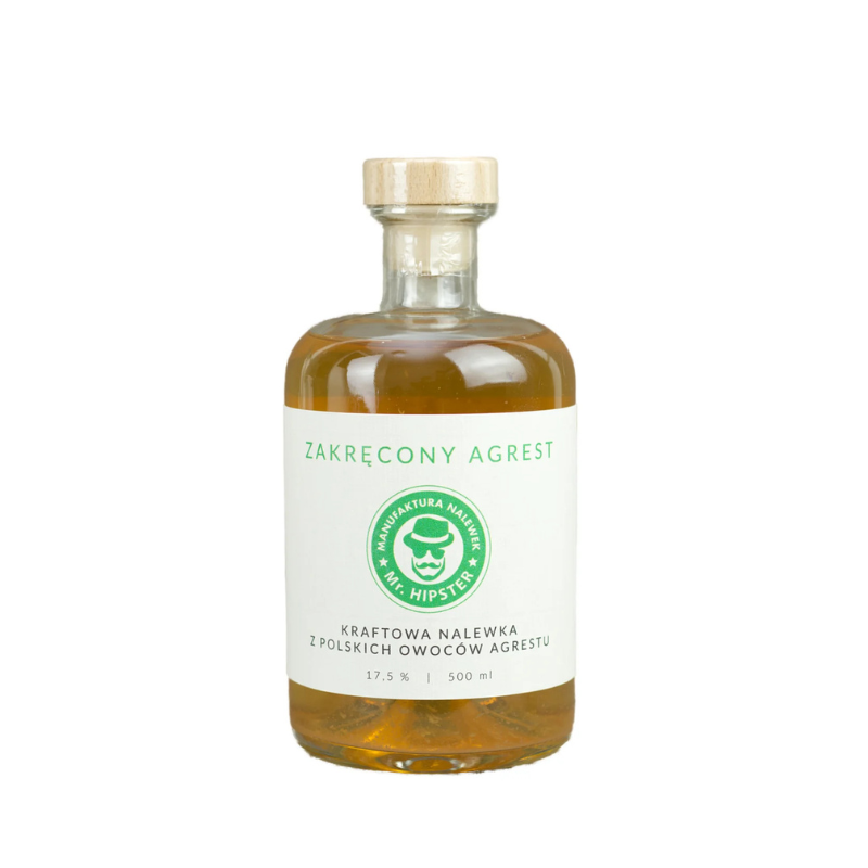 Butelka Zakręcony Agrest 17,5% 0,5 l – rzemieślnicza nalewka agrestowa od Mr. Hipster.