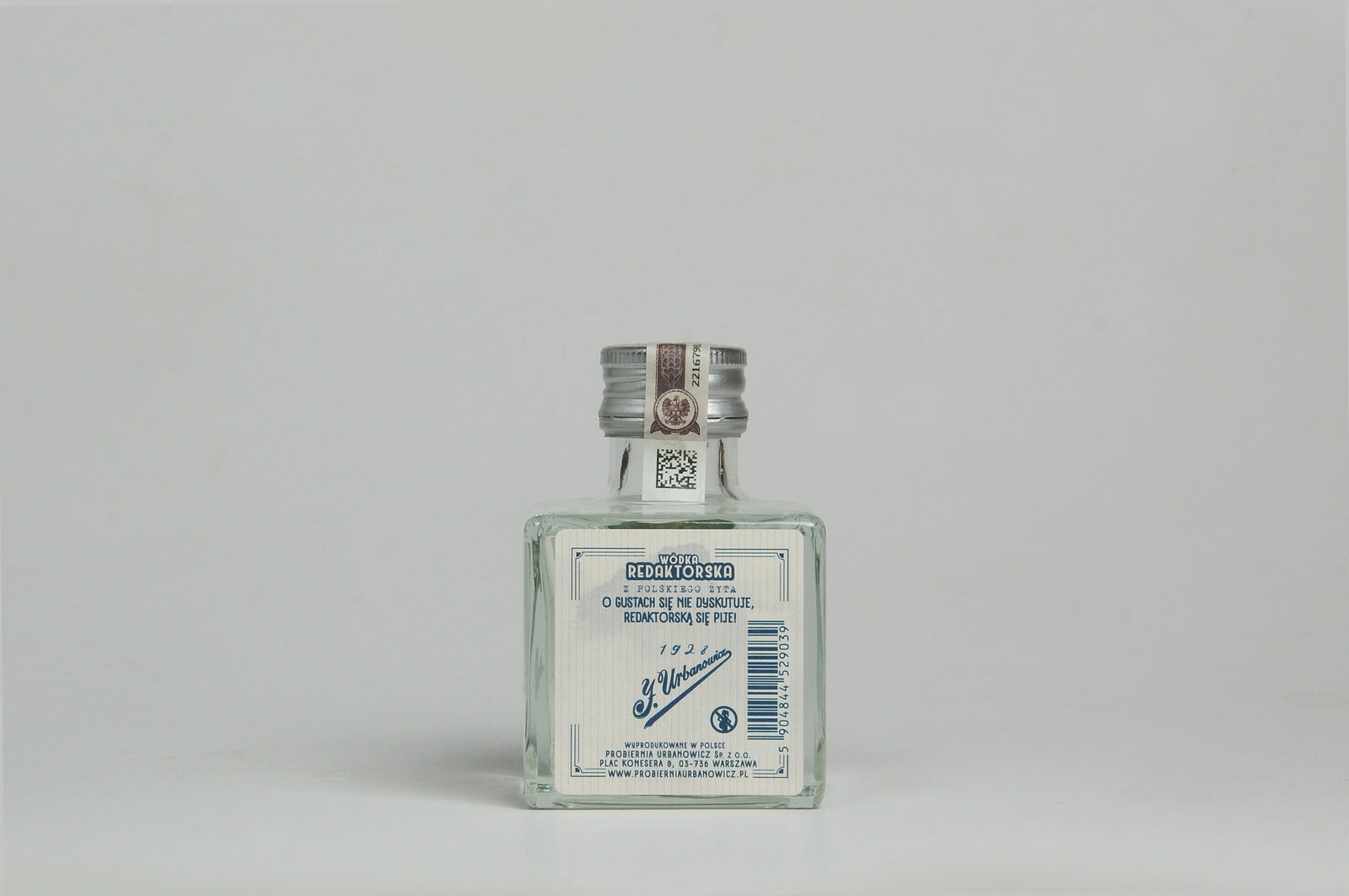 J. Urbanowicz Wódka Redaktorska Żytnia 40% 0,1l - obrazek 2