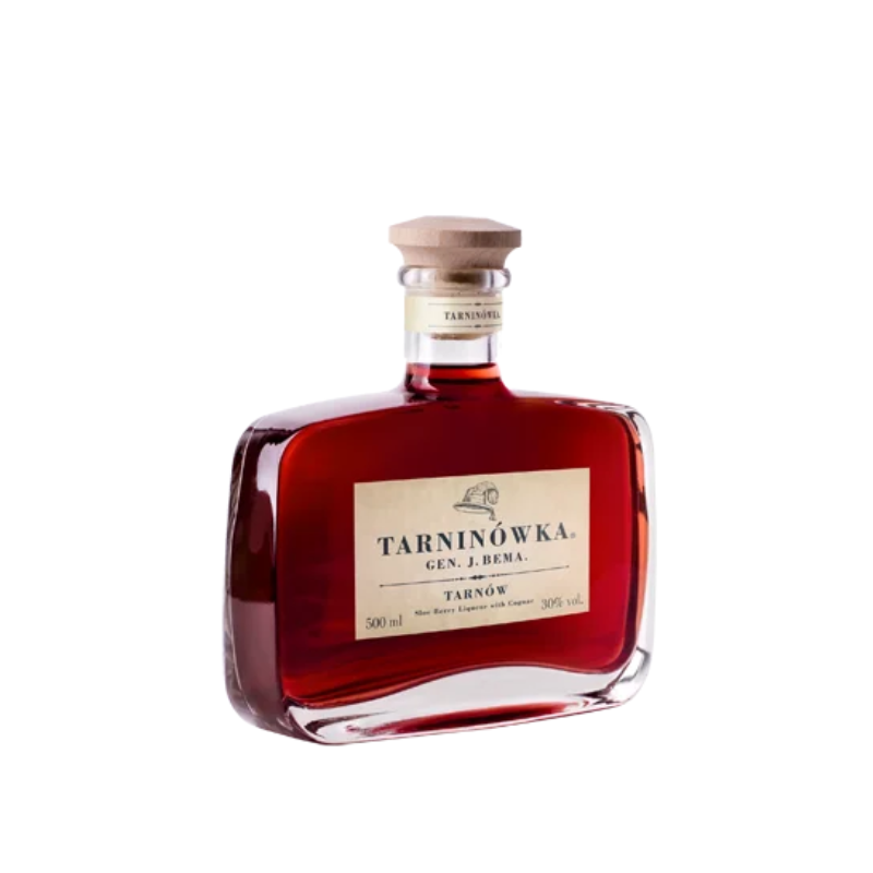 Butelka Tarninówki Gen. J. Bema z koniakiem 30% 0,5 l.